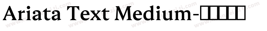 Ariata Text Medium字体转换